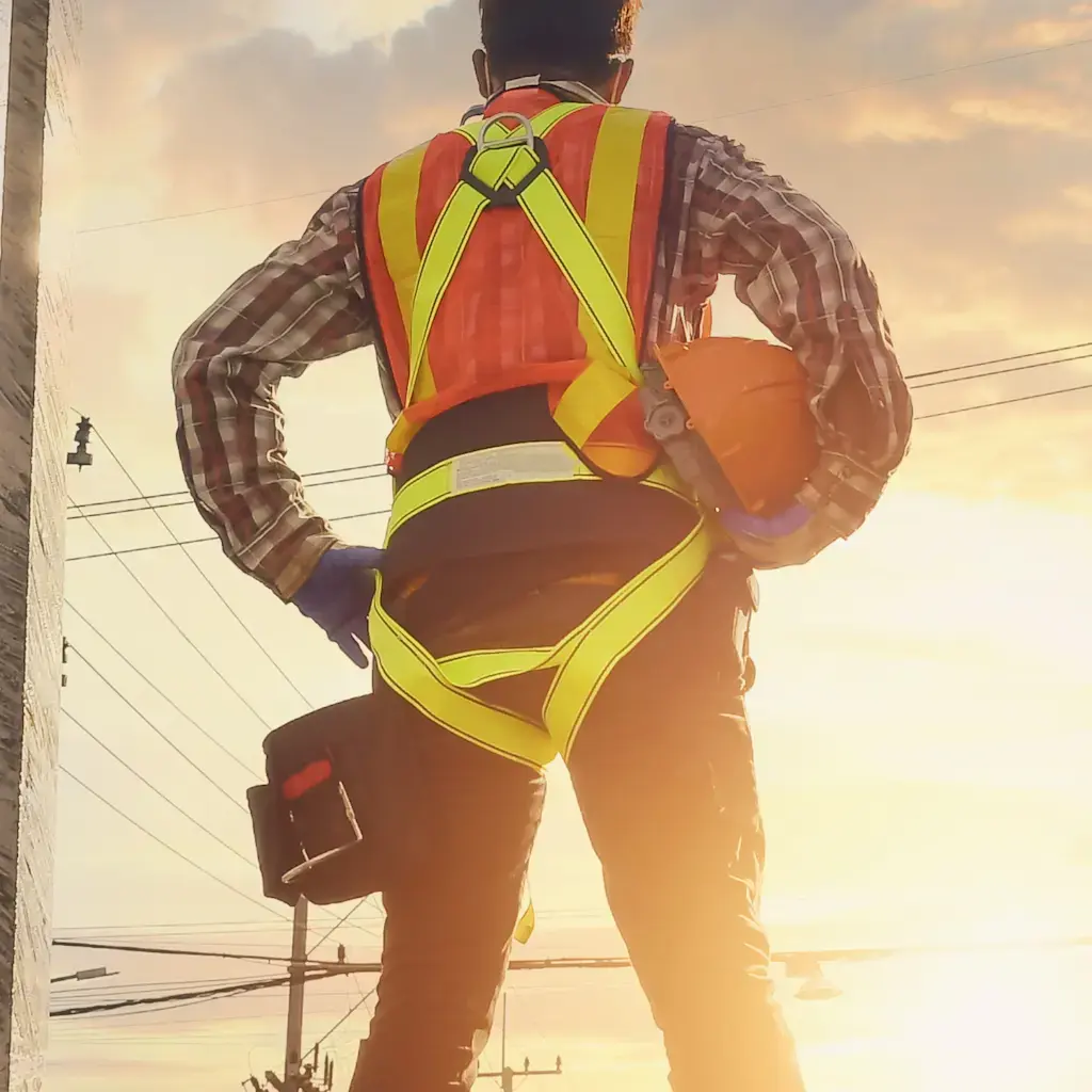 k-arbeitsschutz-mann-helm-blick-sonne