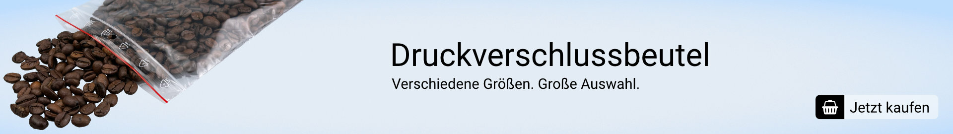 Druckverschlussbeutel. Verschiedene Größen.