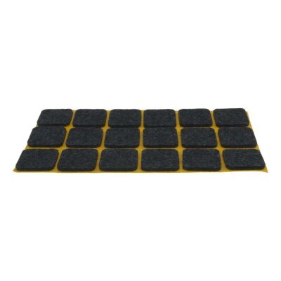 Filzgleiter Selbstklebend schwarz, quadratisch 25 x 25 mm (15 Stück)