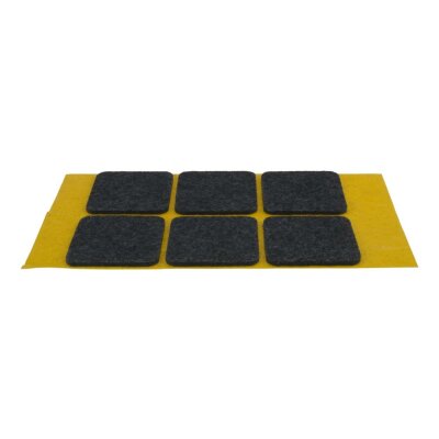 Filzgleiter Selbstklebend schwarz, quadratisch 40 x 40 mm (6 Stück)