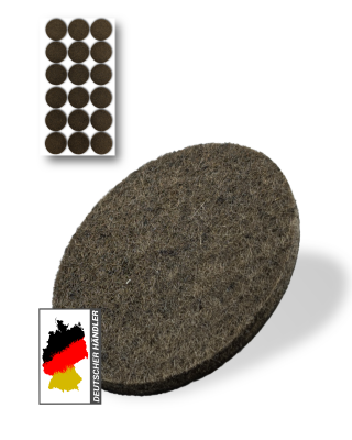 Filzgleiter Selbstklebend braun, rund 25 mm (18 Stück)