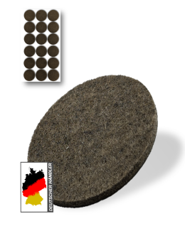 Filzgleiter Selbstklebend braun, rund 25 mm (18 Stück)