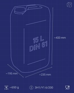 Leerkanister aus HD-PE, DIN 61, natur (15 Liter)