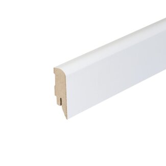 Kosche Sockelleiste 1.1 MDF foliert weiß Modern abgerundet
