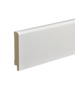 Kosche Sockelleiste 1.1 MDF foliert weiß Modern abgerundet 16x100x2500 mm