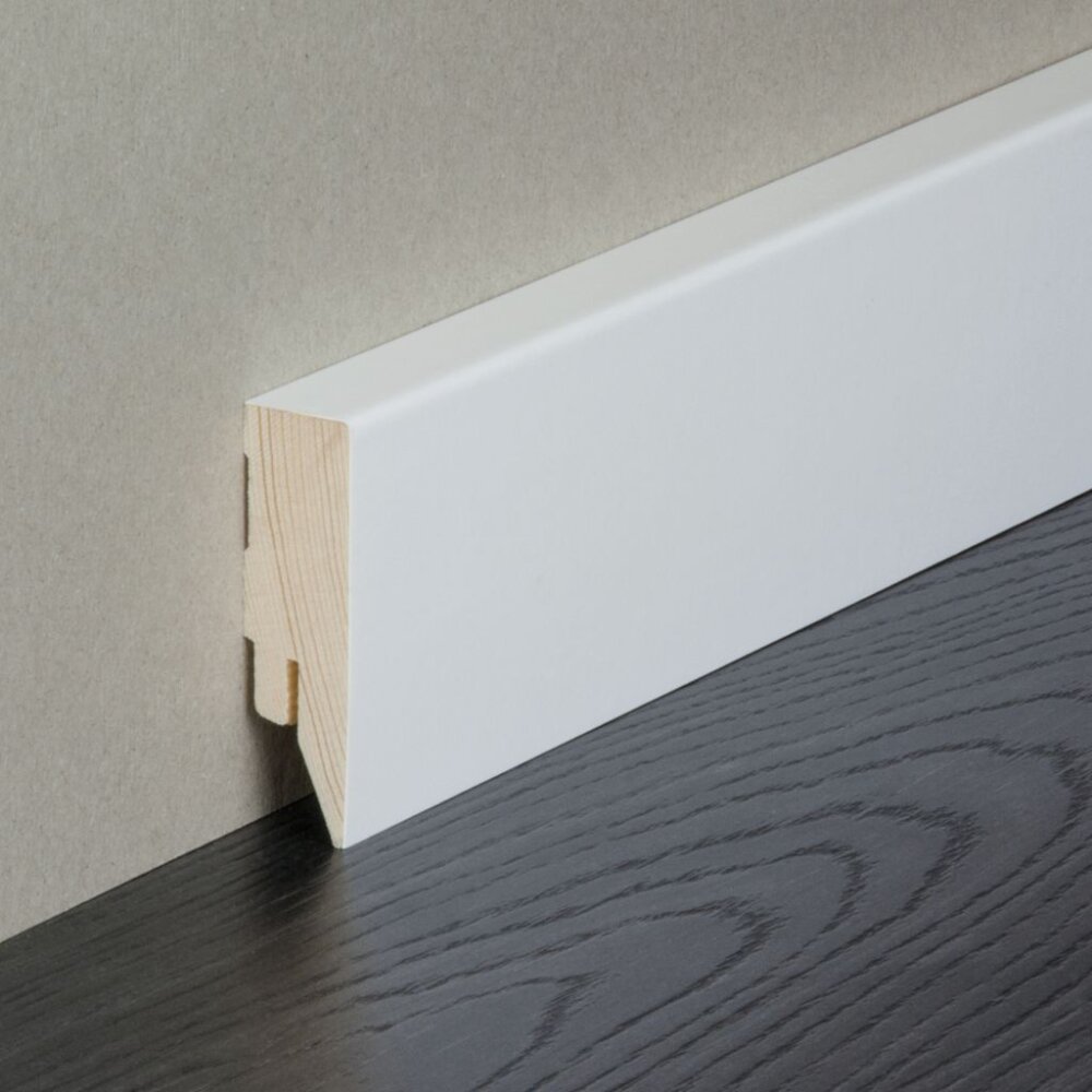 Kosche Sockelleiste 1 2 Topline Nadelholz Gezinkt Um Weiss