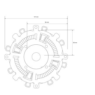 Trevendo Universal Stelzlager S, 17 - 30 mm, 50er-Pack