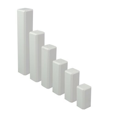 Trevendo Eckstäbe RAL9010 lackiert, 22 x 22 x 65 mm