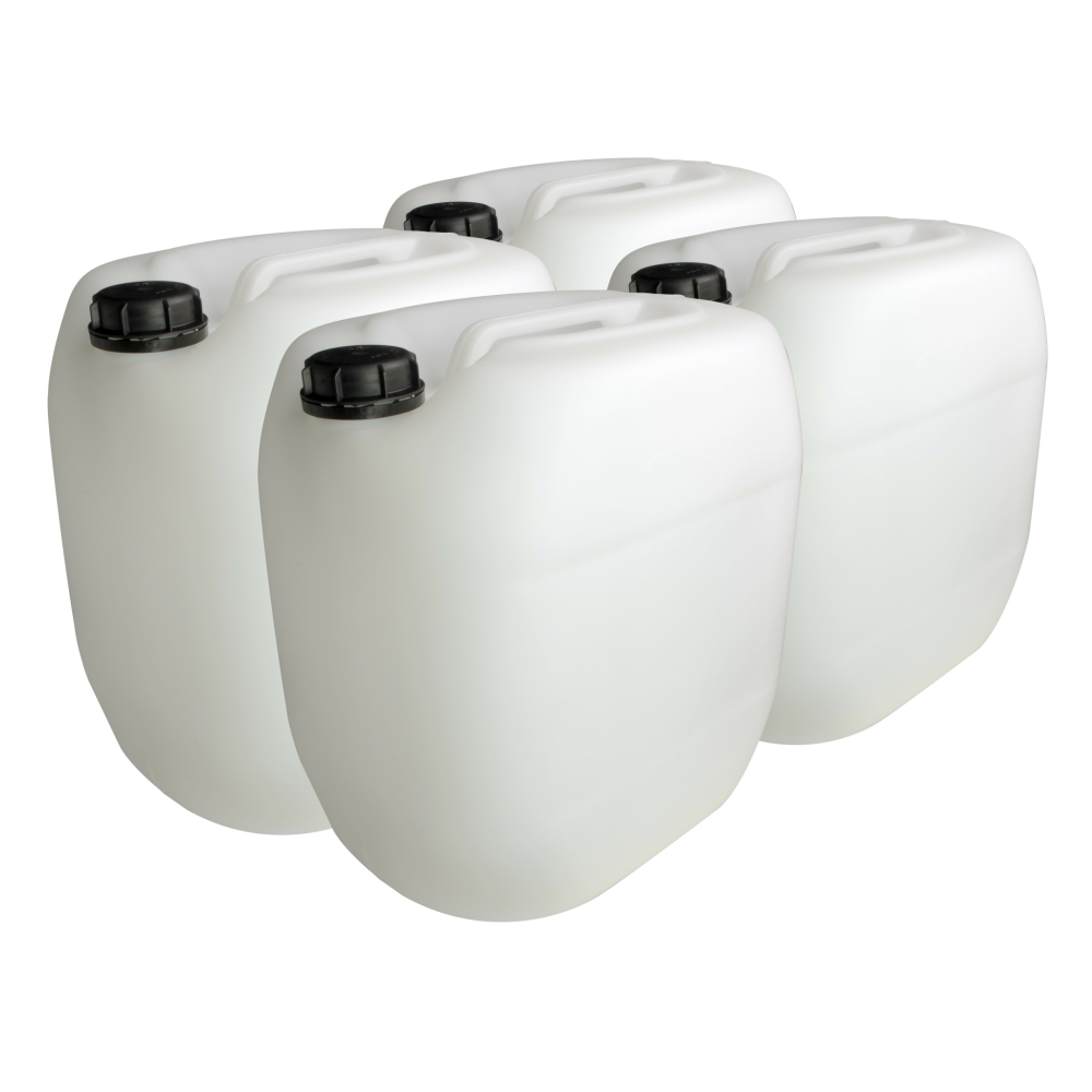 Trevendo Set of 6 Water Canisters, Empty Canisters, Plastic Canisters (25 Litres), Food-Safe and BPA-Free, Includes Trevendo Labelling Labels