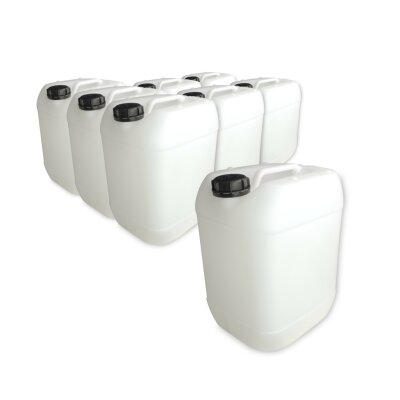 10 Stück Leerkanister aus HD-PE, DIN 61, natur (20 Liter)