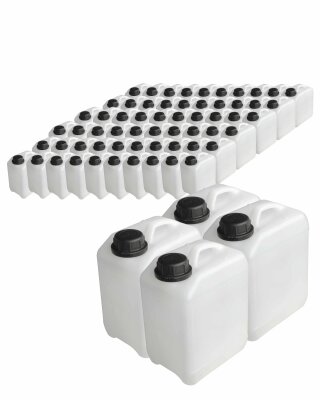 64 Stück Leerkanister aus HD-PE, DIN 45, natur (2,5 Liter)