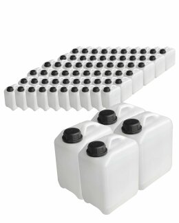 64 Stück Leerkanister aus HD-PE, DIN 45, natur (2,5 Liter)