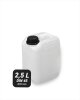 64 Stück Leerkanister aus HD-PE, DIN 45, natur (2,5 Liter)