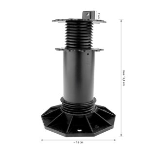 Eurotec Stelzlager Eco XL, 13,0 - 19,8 cm, 15er-Pack