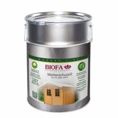 Biofa Wetterschutzöl farbig, taubengrau (10 Liter)