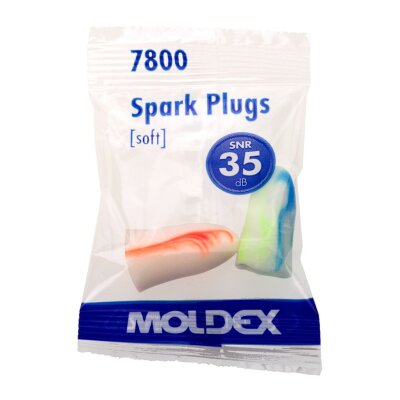 einzeln verpackt Ohrstöpsel Gehörschutz 10 Paar Moldex Spark Plugs 7800 