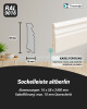 24 m Trevendo® Sockelleiste massiv altberliner Profil weiß lackiert 16 x 58 x 2400 mm