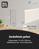 Trevendo® Sockelleiste massiv gefast weiß lackiert 16 x 80 x 2400 mm