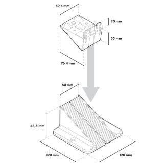 Trevendo Raptor Stelzlager M, 35 - 65 mm, 40er-Pack