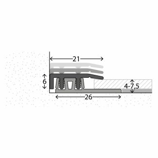 Prinz Profi-Design Abschlussprofil Nr. 324 silber