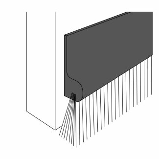 Prinz - T&uuml;rbodendichtung Nr. 806, 5 x 30 mm, 100 cm