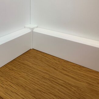 Trevendo Eckstäbe E4: 20 x 20 x 99 mm, RAL9010, 15er Pack