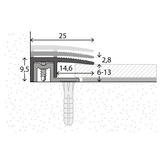 Prinz PS 400 PEP Abschlussprofil Nr. 417, silber, 90 cm