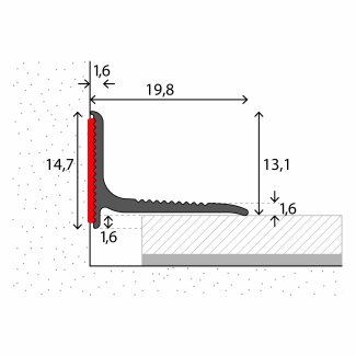 Prinz Wandanschlussprofil Nr. 290, 100 cm wei&szlig; pulverbeschichtet