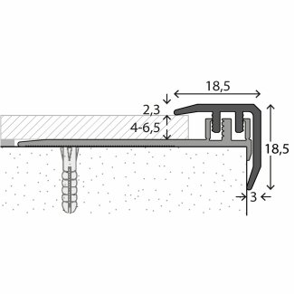 Prinz DESIGN-STEP Treppenkantenprofil, 100 cm silber