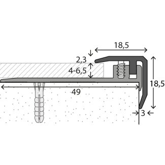 Prinz Design-Step Schraubprofil Nr. 331, silber, 100 cm