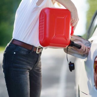 Kraftstoffkanister rot für Benzin und Diesel, 10 Liter