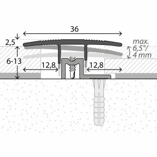 Prinz PS 400 PEP &Uuml;bergangsprofil Nr. 415, silber 100 cm