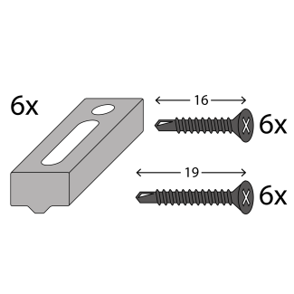 Prinz PS 400 PEP Erhöhungsblocks, 6er-Set, silber / edelstahl poliert