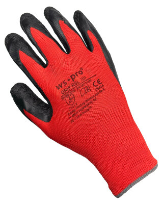 Wasserdichte Handschuhe Arbeit Dekton Ultra Grip Extra Protection  Arbeitshandschuhe  Nitrilbeschichtet, Gre 9/L, Schwarz/rot