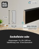 Trevendo® Sockelleiste Cube massiv tiefschwarz lackiert 16 x 58 x 2400 mm