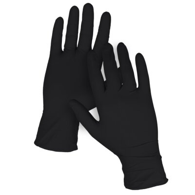 Showa 6112PF EBT Einweghandschuhe, Schwarz, 100er-Box, biologisch abbaubar S