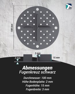 Trevendo Fix Fugenkreuz, 2 mm feste Höhe, 50er-Pack