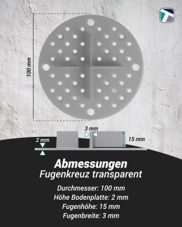 Trevendo Fix Fugenkreuz, 2 mm feste Höhe, 50er-Pack