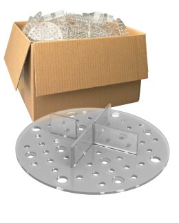 Trevendo Fix Fugenkreuz, 2 mm feste Höhe, Transparent, 50er-Pack