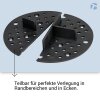 Trevendo Fix Fugenkreuz, 2 mm feste Höhe, Schwarz (Gummi), 50er-Pack