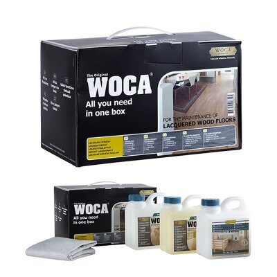 WOCA Pflegebox für lackierte Böden, Vinyl und Laminat