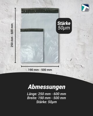 Versandbeutel 60 Stück Set - Folien Taschen S/M/L Mit Selbstklebeverschluss