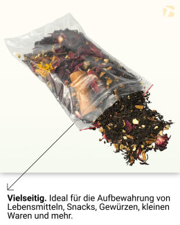 100 Stück Druckverschlussbeutel 40 µm 70 x 100 mm