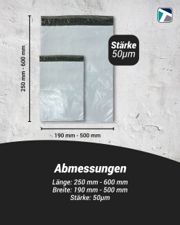 100 St&uuml;ck Folienversandtaschen 260 x 360 mm