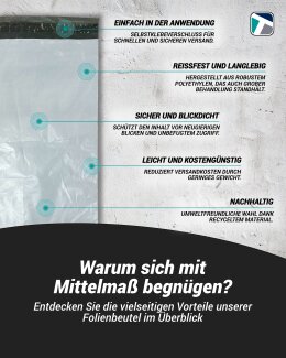 100 Stück Folienversandtaschen 430 x 600 mm
