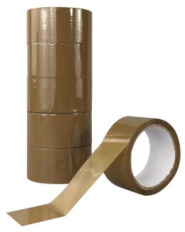 6 Rollen Acryl Klebeband 48 mm x 60 m braun