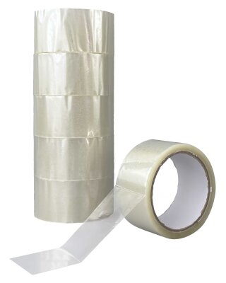 6 Rollen Acryl Klebeband 48 mm x 60 m transparent