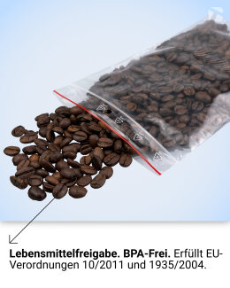 100 Stück Druckverschlussbeutel 45 µm 230 x 320 mm