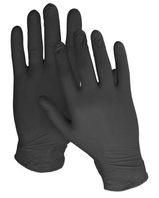Nitril Einweghandschuhe, 100er Box, schwarz, Größe S