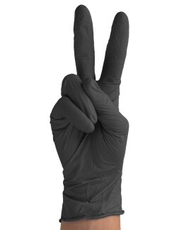 Nitril Einweghandschuhe, 100er Box, schwarz, Größe S